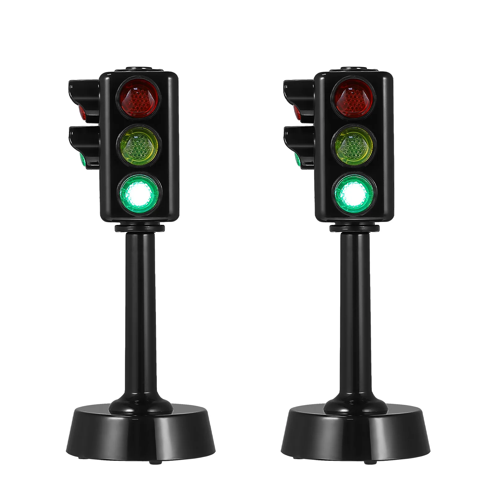 

2 Traffic Light Toy Model Red Green Yellow Lights Kids Educational Miniature Tabletop Signal Lamps Plastic