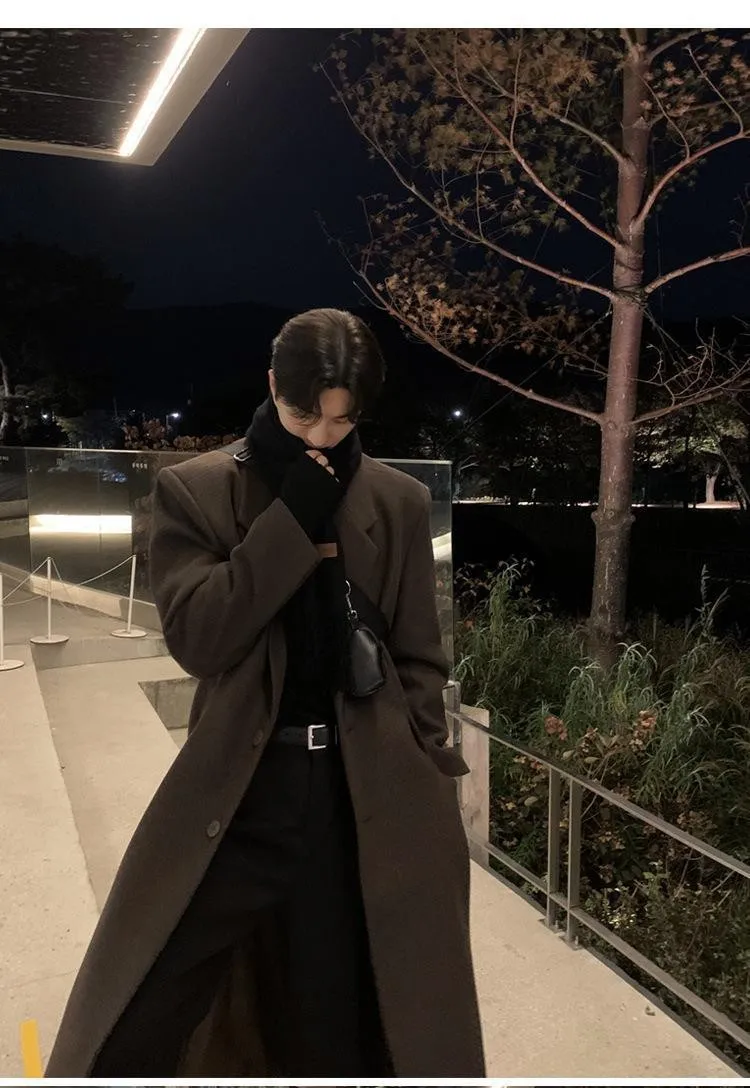 

Мужской тренчкот-оверсайз 2026 Harajuku: комфортный, дышащий, защитный, повседневный, стильный, для офиса и весны