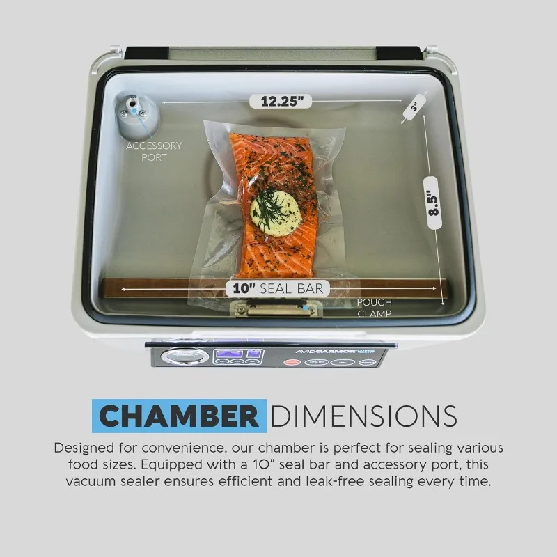 Chamber Vacuum Sealer Machine USV20 Ultra Series for Wet Foods, Meat Vacuum Packing Machine, Compact with 11.5-Inch V