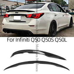 For Infiniti Q50 Q50S Q50L JP Style Carbon fiber Rear Spoiler Trunk wing 2013-2023 FRP honeycomb Forged