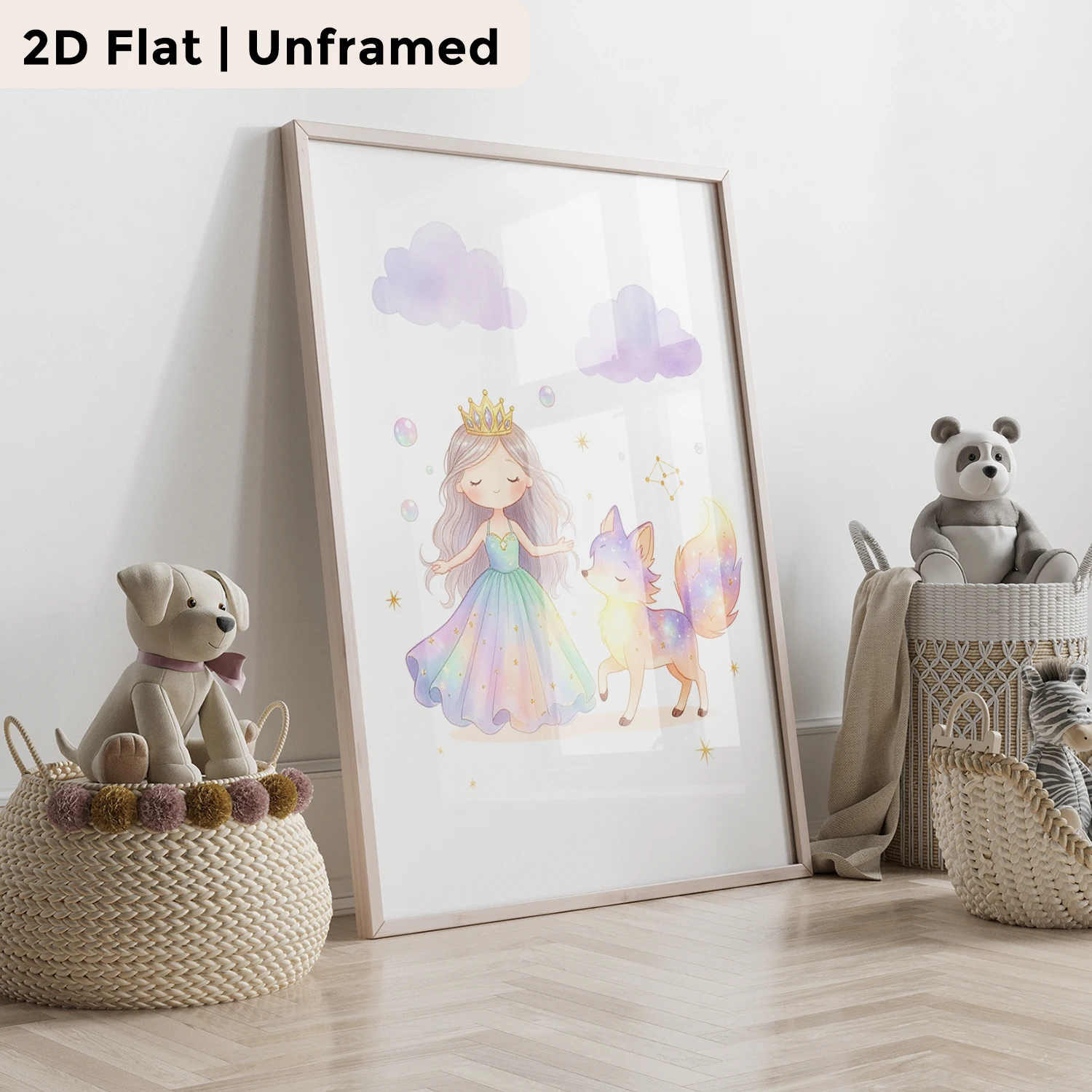 3pcs Personalized Custom Name Splendid Princess Horse Wall Art Print Picture Canvas Poster Painting For Living Room Home Decor