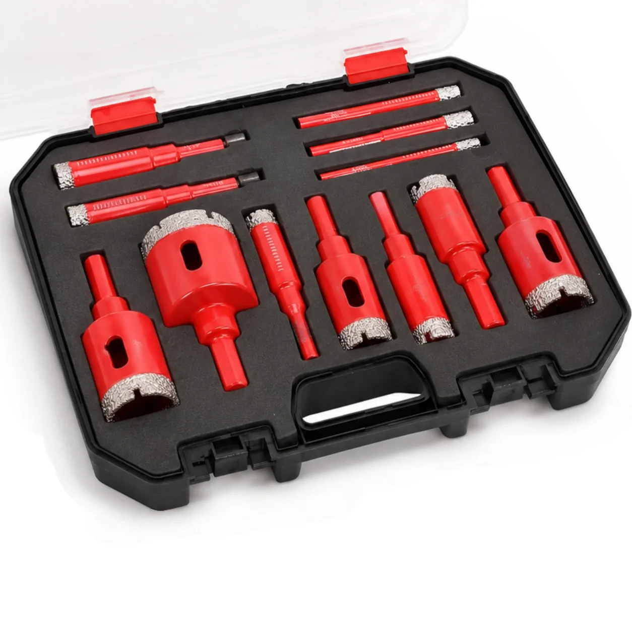 12Pcs Diamond Hole Saw Drill Bit Set 6‑35mm for Porcelain Tile Marble Glass Stone Drilling Hole Cutter Kit with Storage Case