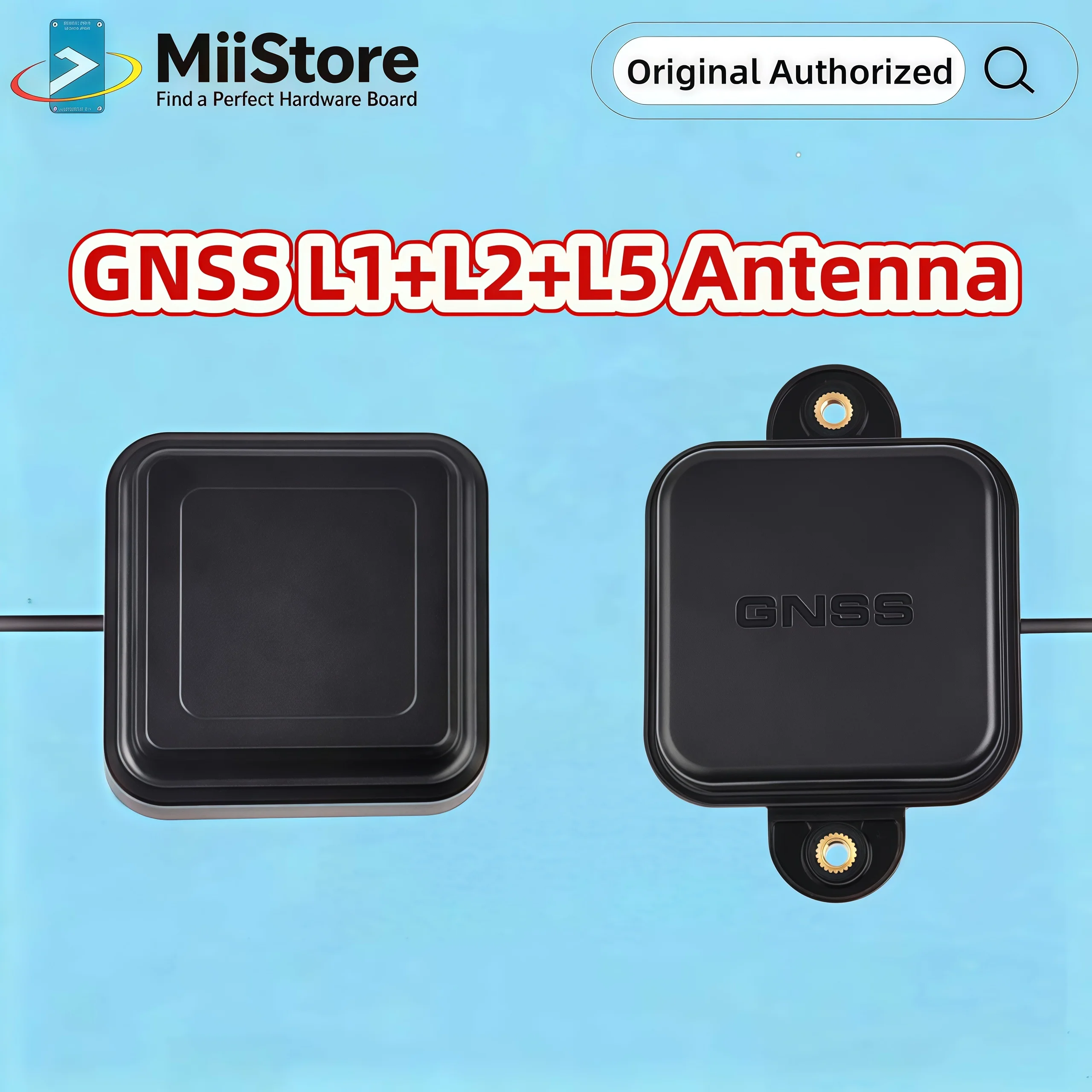 Waveshare GNSS L1+L2+L5 Dual-frequency Active Antenna, SMA-J Connector, Supports Multi-GNSS Positioning Systems