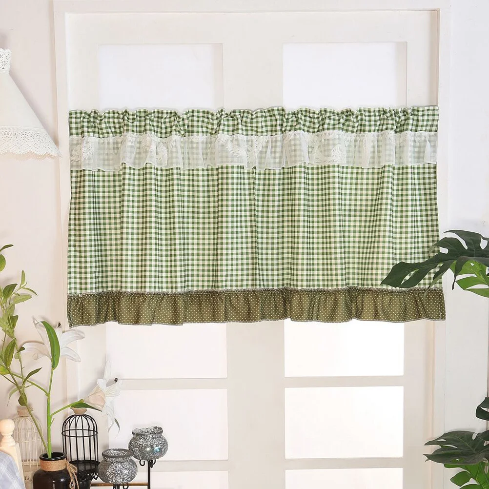 

1Pcs Blackout Short Curtain Comfortable Smooth Fabric Half Curtain for Kitchen Living Room Bedroom Cafe Window Decor