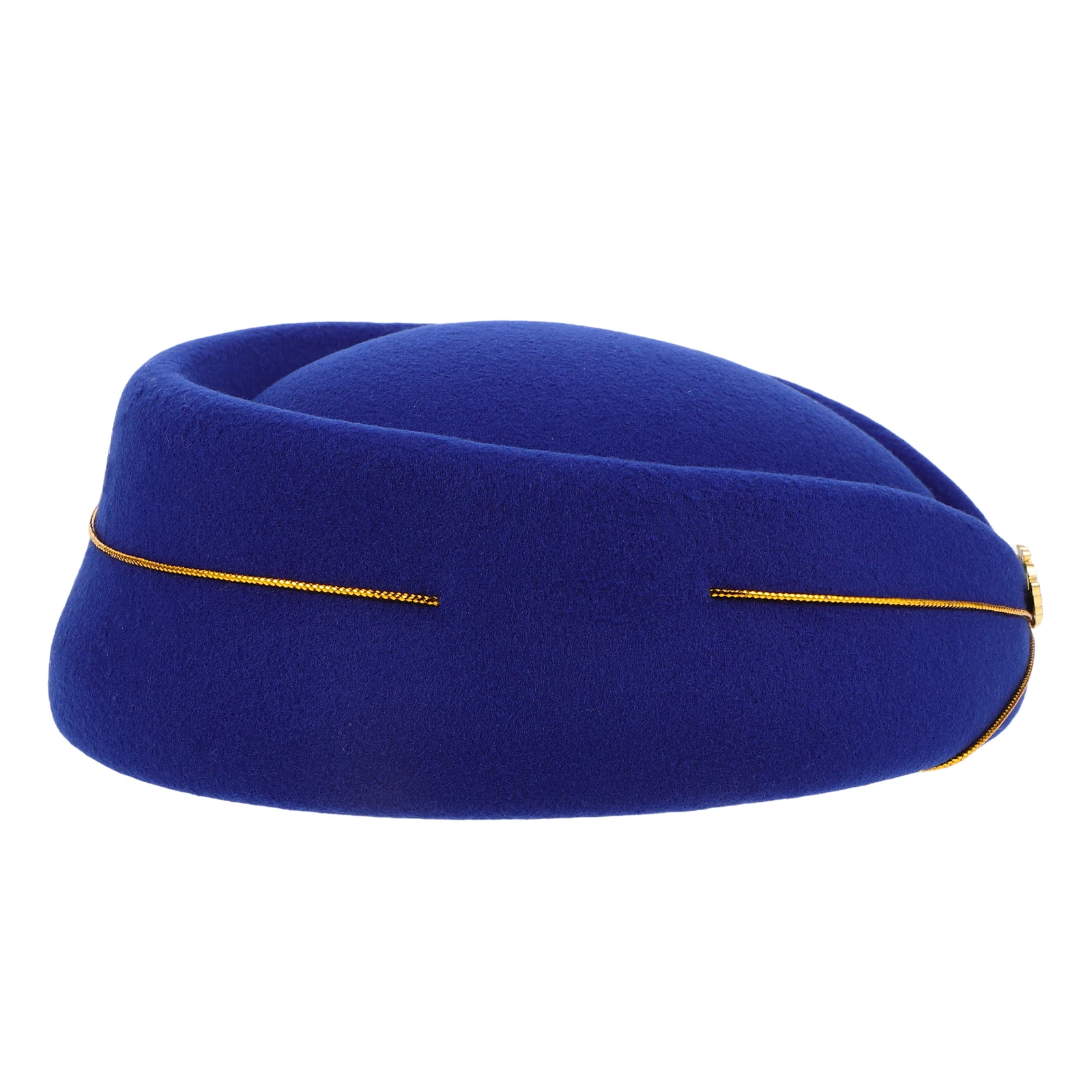 

Stewardess Beret Hat Women Wool Felt Fashion Comfort Flight Attendant Costume Stage Band Church Halloween Christmas Vintage