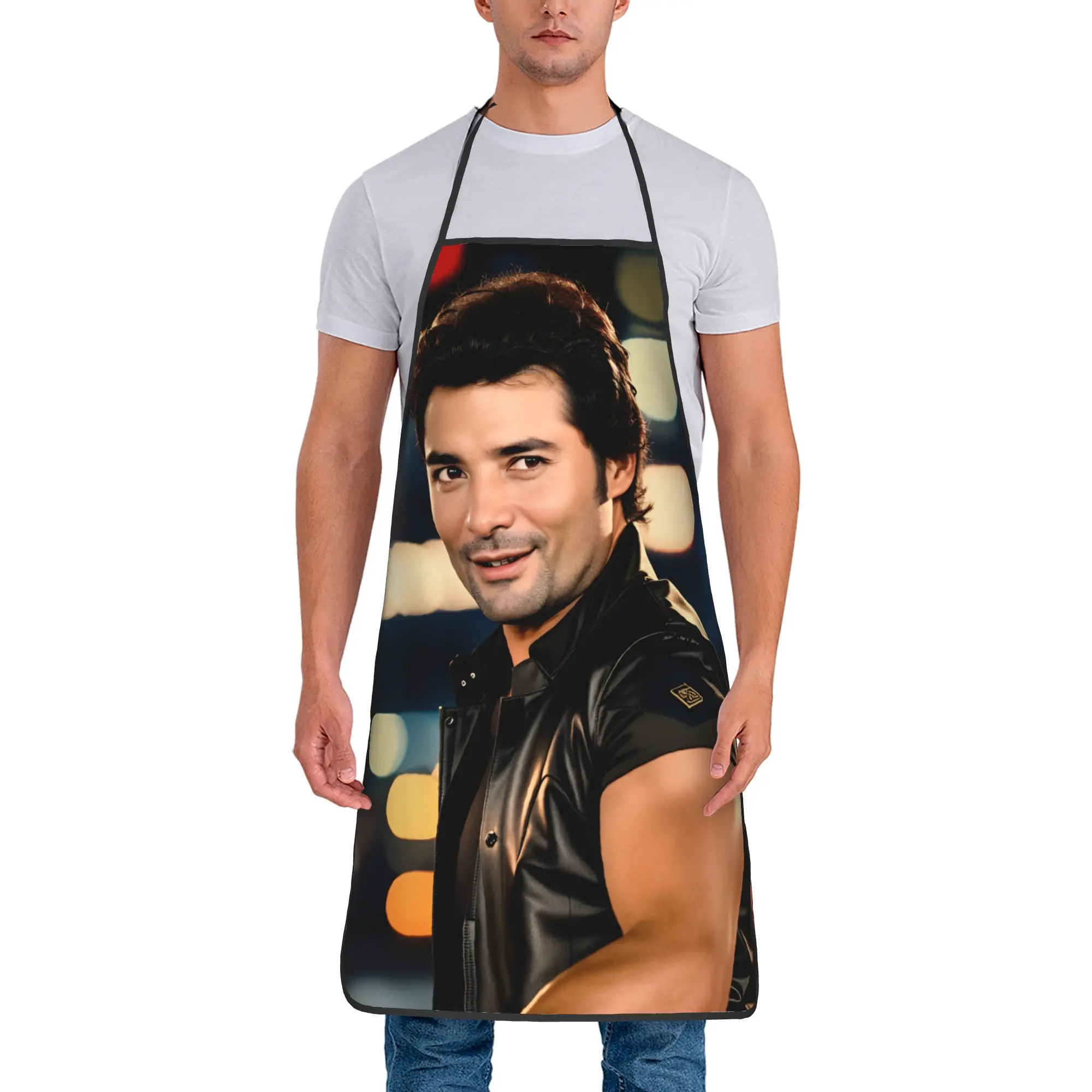 Style Chayanne Puerto Rican Latin Pop Apron  Adult Restraunt Kitchen Accessories Household Custom Aprons without Pocket