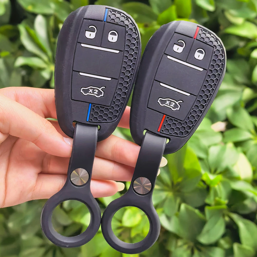 Silicone Car Key Case For Alfa Romeo Stelvio Giulia 2017-2020 Cover Keyless Remote Fob Shell Skin Key Protector