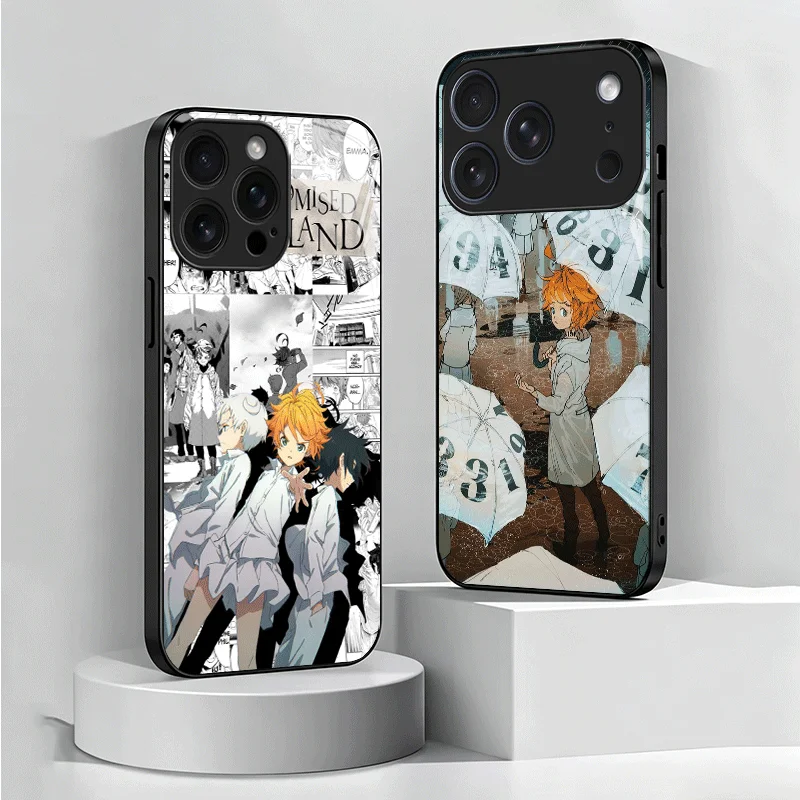The Promised Neverland Anime Tempered Glass Phone Case for Samsung Galaxy A17 A16 A15 A14 A13 A57 A56 A55 A54 A53 A37 A36 A35 A3