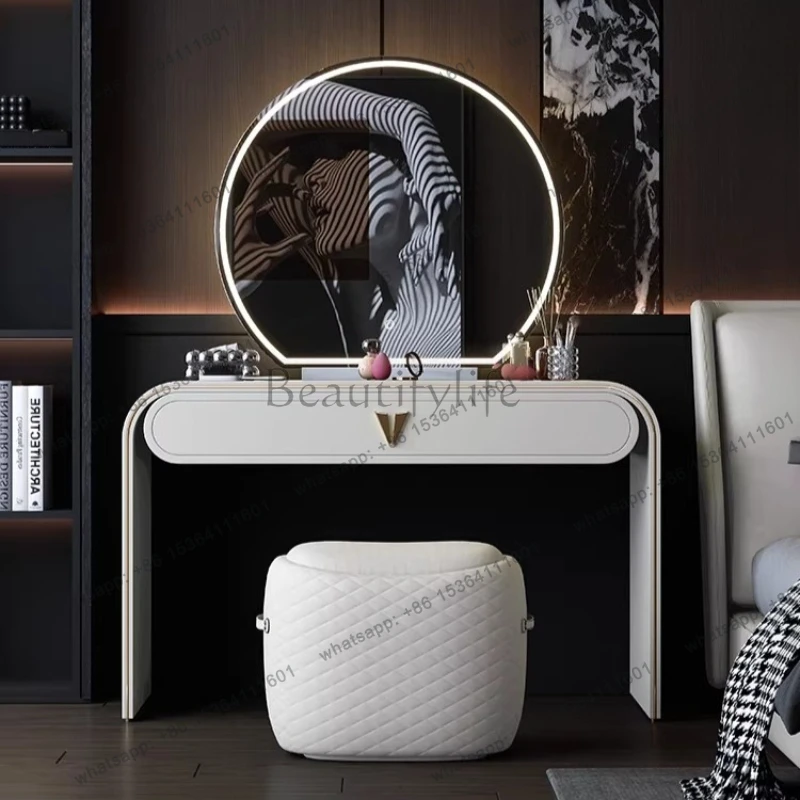 Modern multifunctional illuminated makeup dressing table solid wood design Makeup vanity tocador de maquillaje bedroom furniture