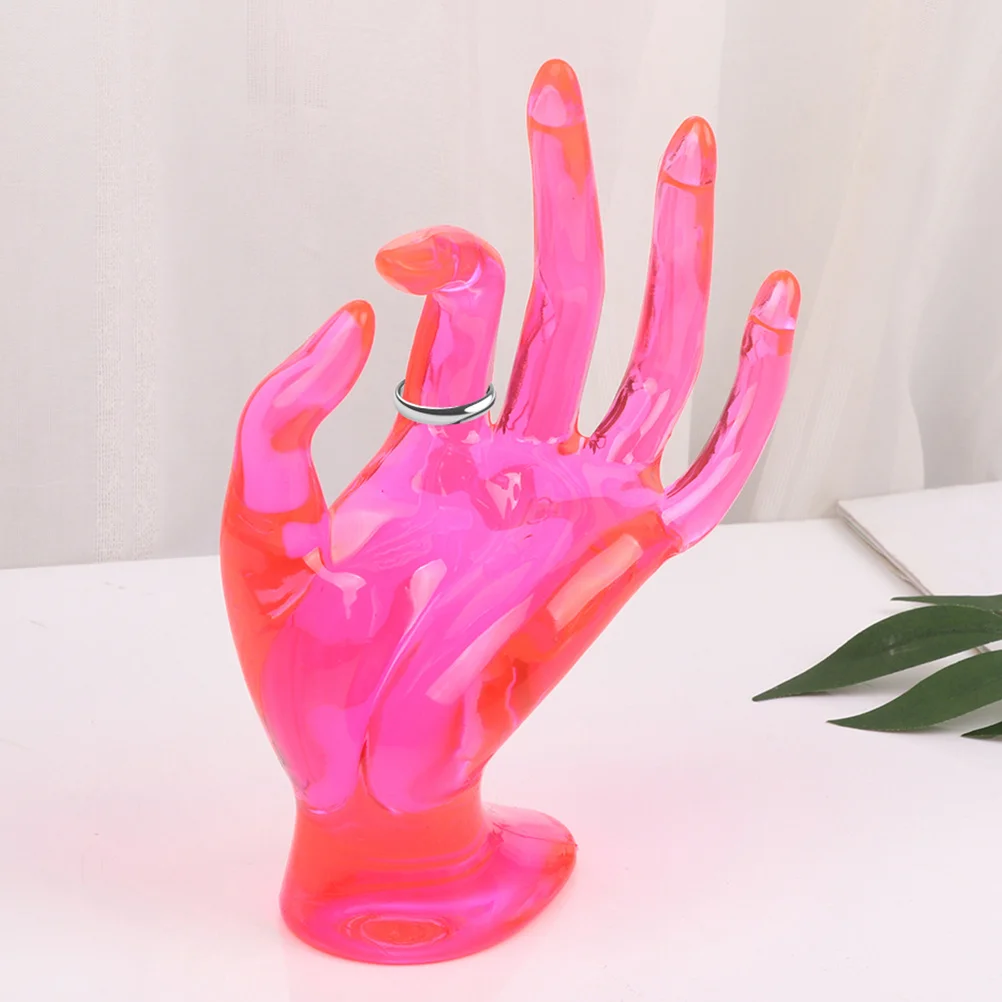 

2Pcs Plastic Ring Display Stand Hand Shape Organizer Delicate Jewelry Storage Rack High-End Rings Holder Ring Display Stand