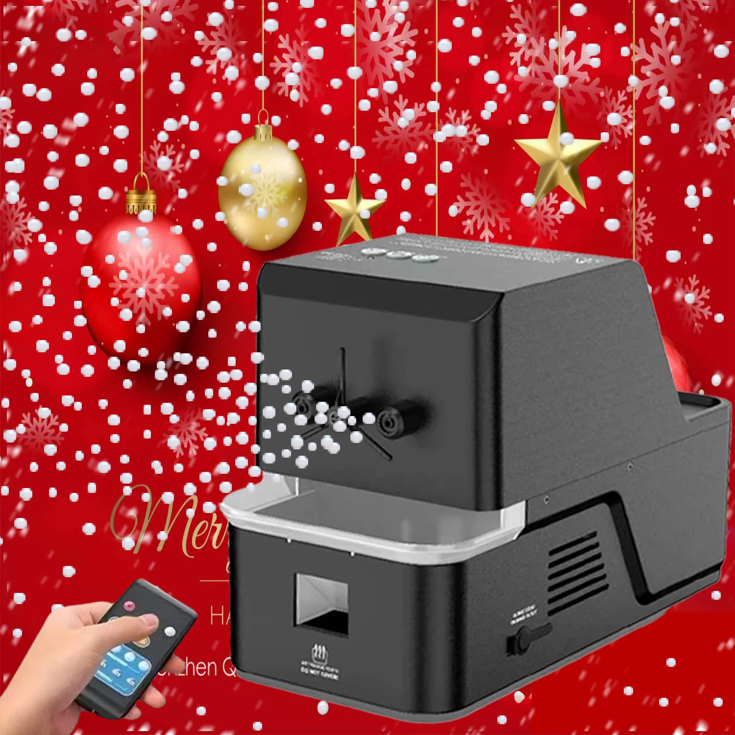 Fog snow Machine – 3-in-1 Bubble & Fog Machine that Creates Snow-Like Effect for Indoor and Outdoor Use - Perfect Fake Snow