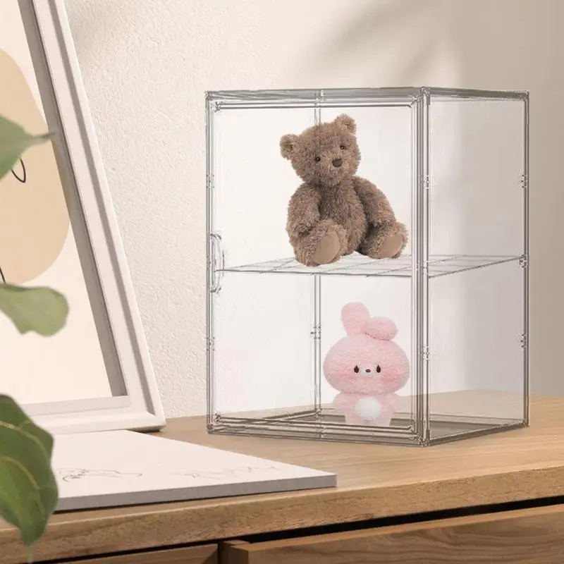 Toy Storage Box Clear Acrylic Stand Organizer For Figures Large Capacity Doll Storage Showcase Home Storage Organization For