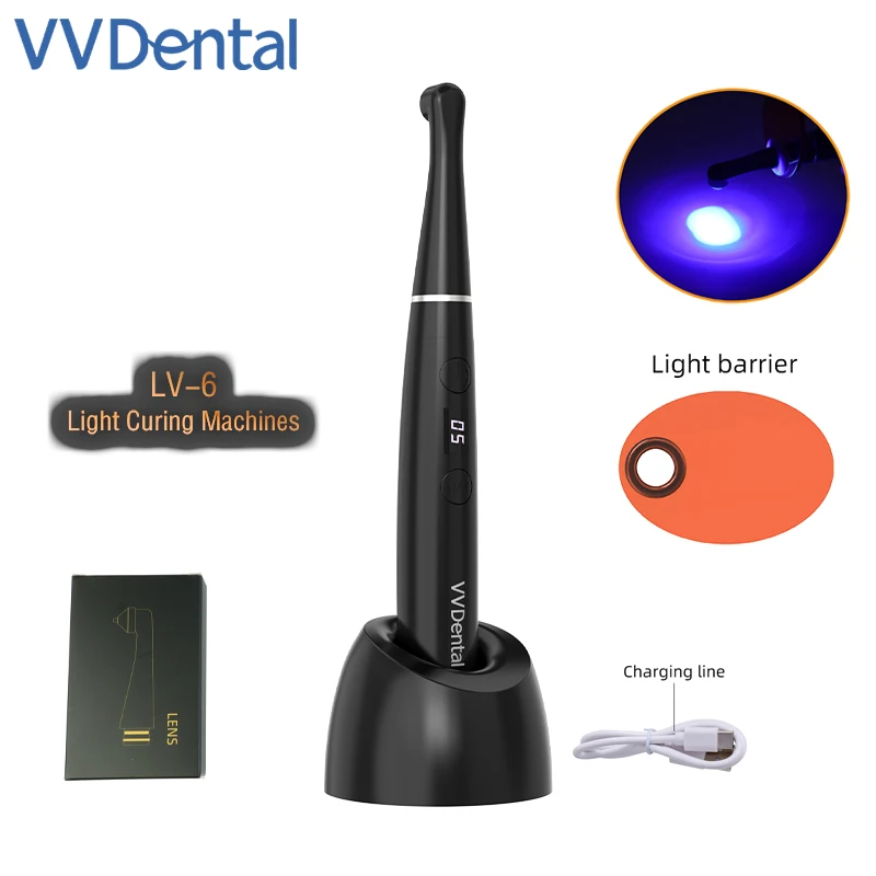 VVDENTAL Dental Light Curing  Dental Curing LampWireless Charging Base 3200mw/cm²  1S Curing Resins Dental office fillings