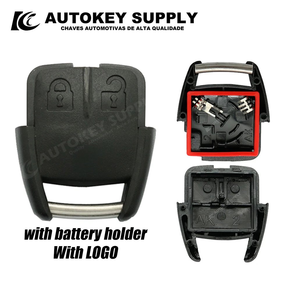 Autokeysupply AKGMS233 2 Button Remote Controle With Battery Holder For Chevrolet