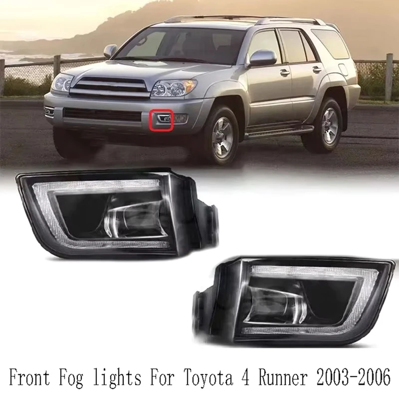 Front Fog Lights Daytime Running Light For Toyota 4 Runner 2003 2004 2005 2006