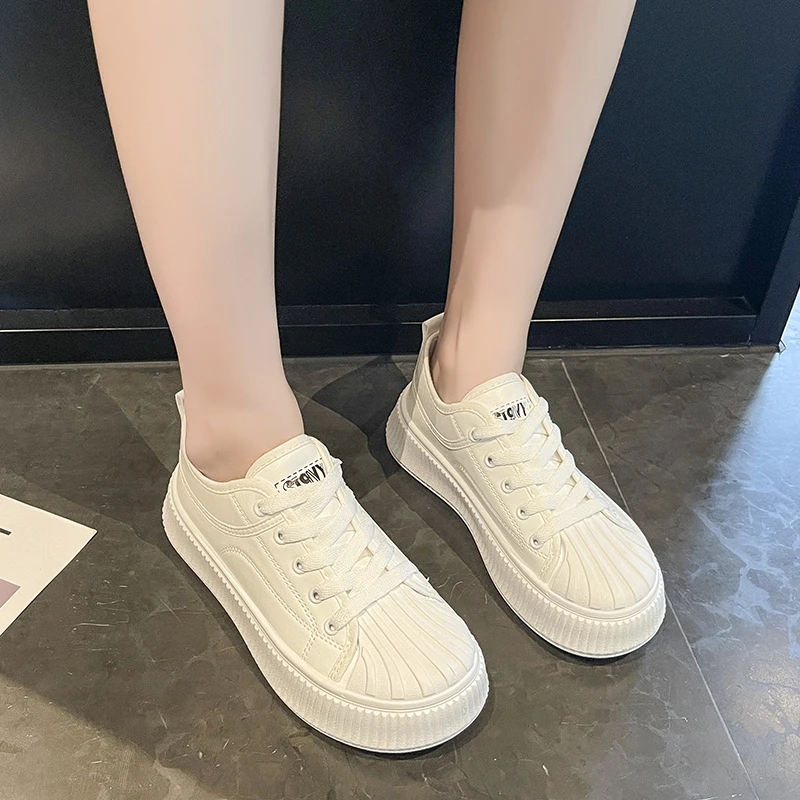 Shell-head White Shoes Women Thick-soled Explosions Spring Autumn New Women Tennis Shoes All-match Casual Trendy Sneakers Women