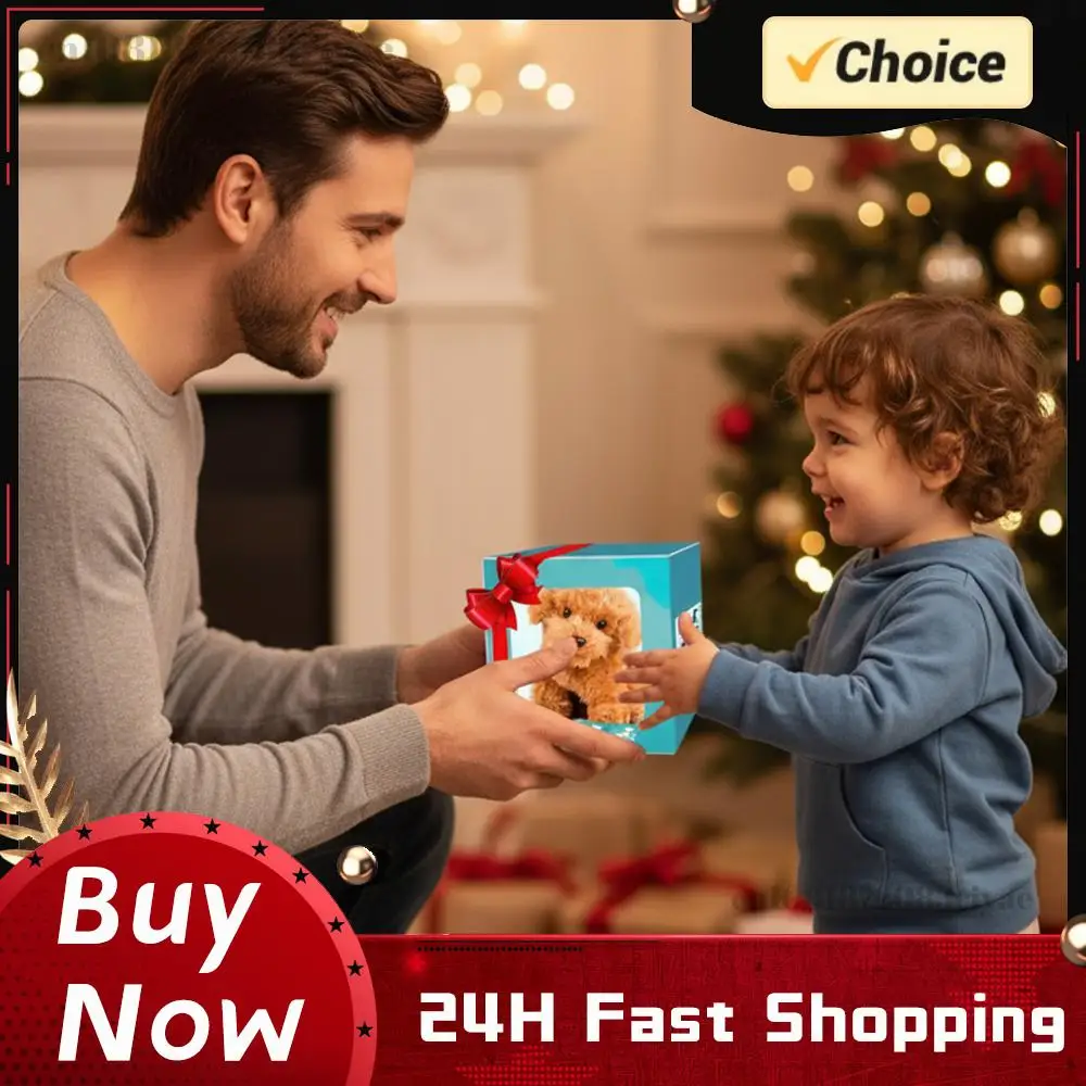 

Plush Puppy Dog Toy Walking Realistic Stuffed Animal Dog Barking Electronic Interactive Dog for Girls & Boys