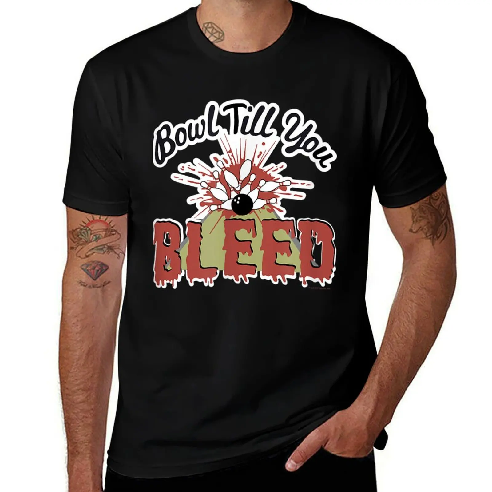 Dexter Bowl Till You Bleed T-Shirt t shirts for man pack cotton T-Shirt