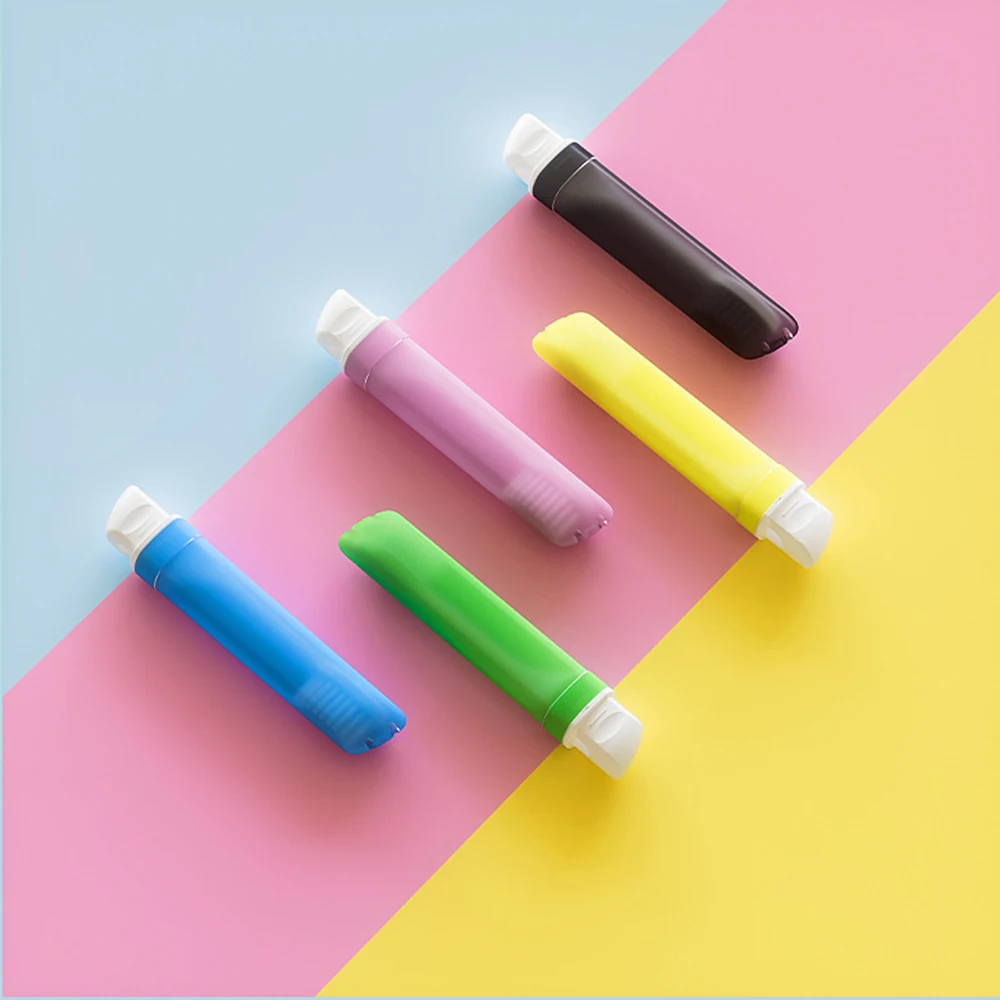 5pcs Portable Toothbrush For Travel Mini Tooth Brush Detachable Outdoor Camping Journey Save Space Adult Colorful Toothbrushes