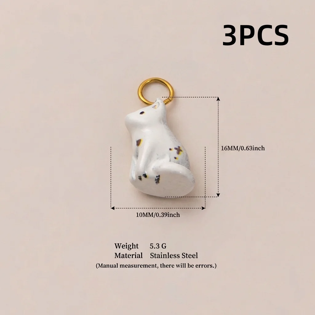 3 Stück Modische Bunte Beliebte Tier-Serie Welpen Fuchs Schmetterling Libelle DIY Anhänger Charms für Schmuck – Detail 6