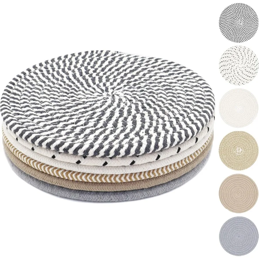 

8 Inch Trivets for Hot Dishes Hot Pots and Pans Thick Heat Resistant Large Coaster for Kitchen Hot Pads Kitchen Essentials Kitc