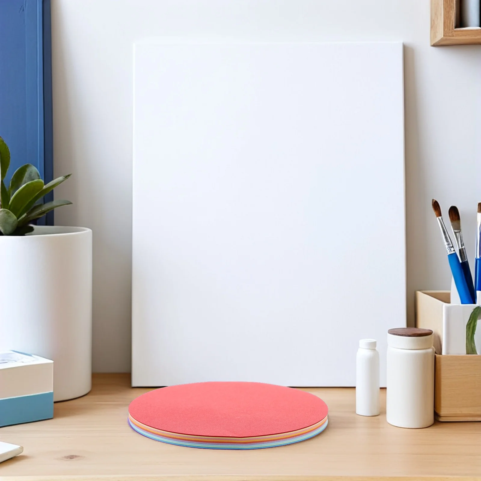 300 قطعة من ورق الحرف الملون، أوراق اوريغامي المستديرة، ورق قابل للطي مزدوج الجوانب لمشاريع الصياغة الفنية الإبداعية ذاتية الصنع #5