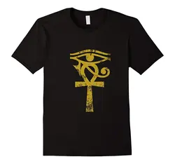 Egyptian Archaeology Eye of Horus T-Shirt 100% Cotton O-Neck Summer Short Sleeve Casual Mens T-shirt Size S-3XL