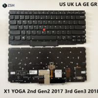 New US/UK/Latin/German For Lenovo ThinkPad X1 Yoga 2nd Gen 2 2017 3rd Gen 3 2018 Laptop Keyboard Backlit