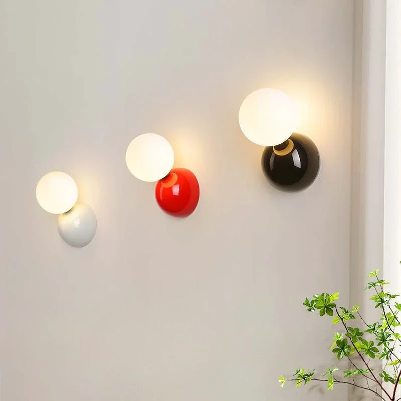 Bedroom   Wall Decor  for Bedroom Macaron Bedside Aisle Background  Atmosphere Creative Wall Light