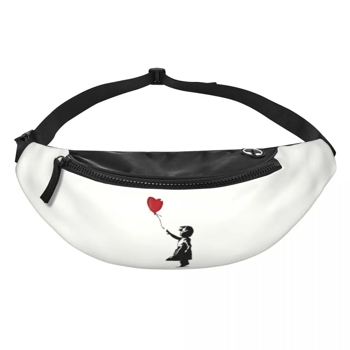 Girl With Heart Balloon Banksy Fanny Pack Men Women Cool Street Pop Art Crossbody Waist Bag for Running Phone Money Pouch