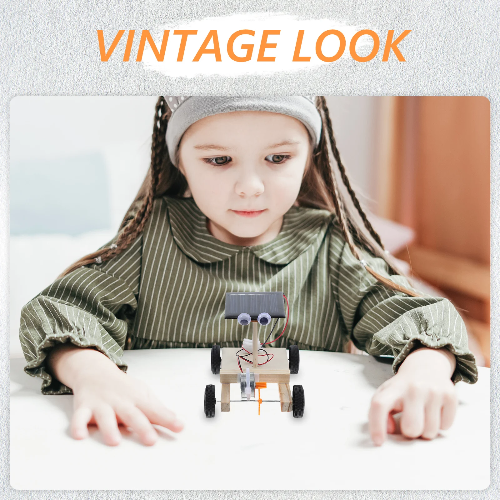 Mini Kit de voiture solaire en bois, bricolage, tige éducative, Gadget d'apprentissage créatif pour enfants