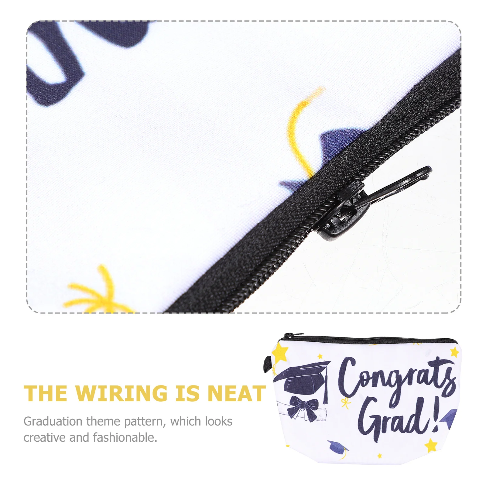 

1 pc Storage Bag, 3D Printing Makeup Pouch For Women, Graduation Theme Travel Toiletry Bag, Practical Zipper Pouch