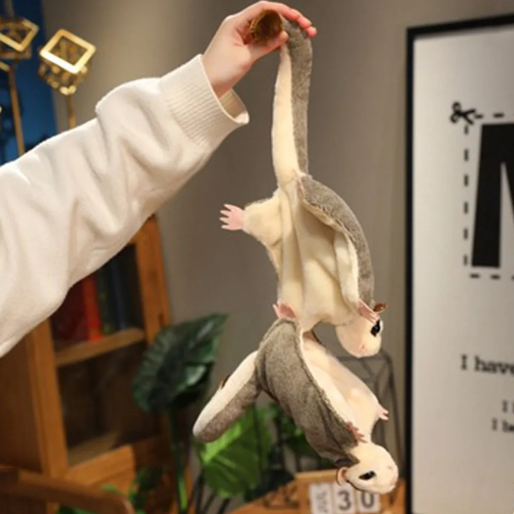 

Магнитный сахарный планер, плюшевая игрушка, имитация пушистого летающего животного, хлопковая кукла, милая коричневая австралийская летающая белка, кукла на день рождения