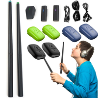 Portable Electronic Air Drumsticks for Beginners and Adults Virtual Air Drum Drumsticks Pedals Virtual Reality Drum Kit Gift