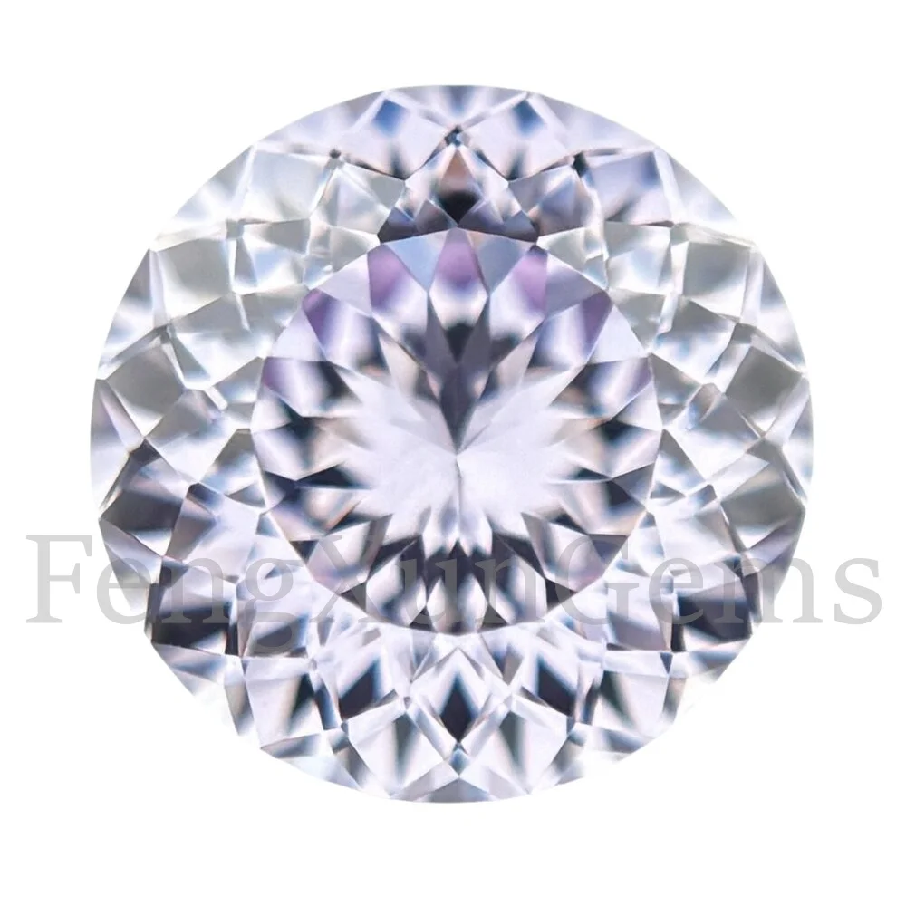 Round Brilliant Cut 5~8mm 100 Faceted Top Quality Machine Cut CZ Lavender Loose Cubic Zirconia Gemstone Zircon Stones  Gem