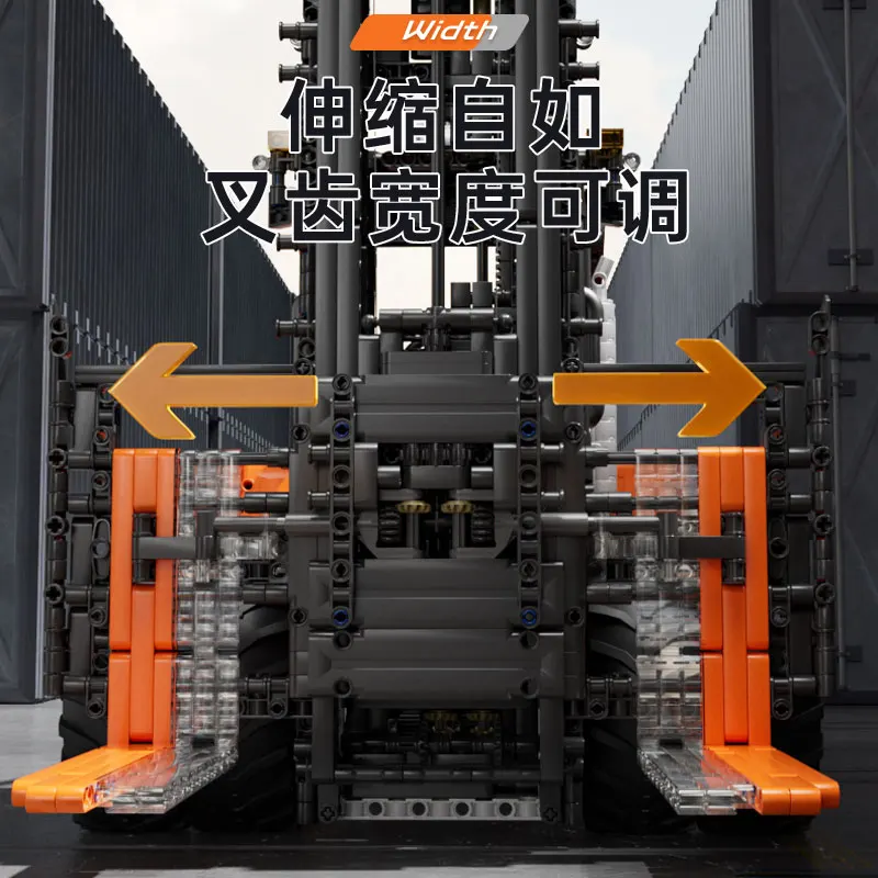 Mould King 17044 Technical Heavy Duty Forklift Truck Building Blocks Racing Engineering Car Brick Toys Christmas Gift For Adults