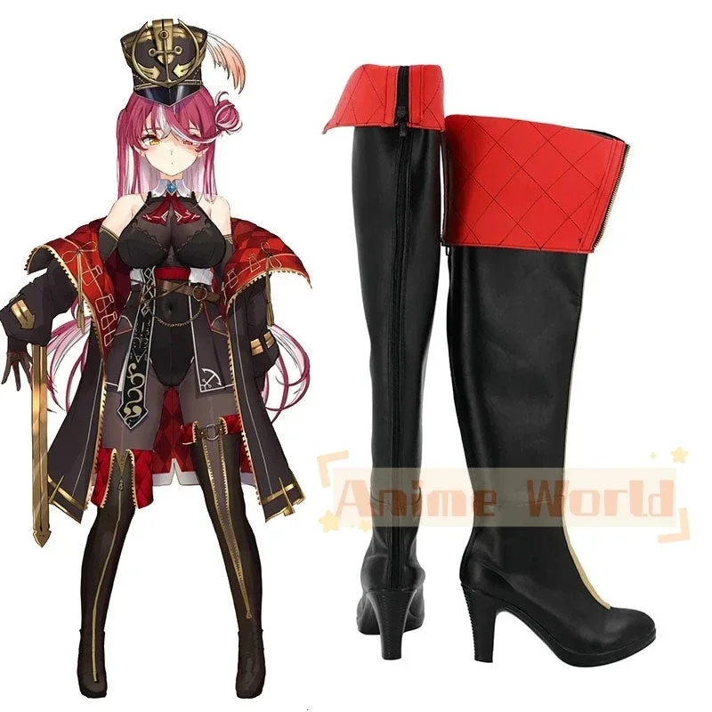 Hololive Virtual YouTuber Houshou Marine Captain Marine 3D Misoji Edition Shoes Cosplay Halloween Carnival Boots Custom Made