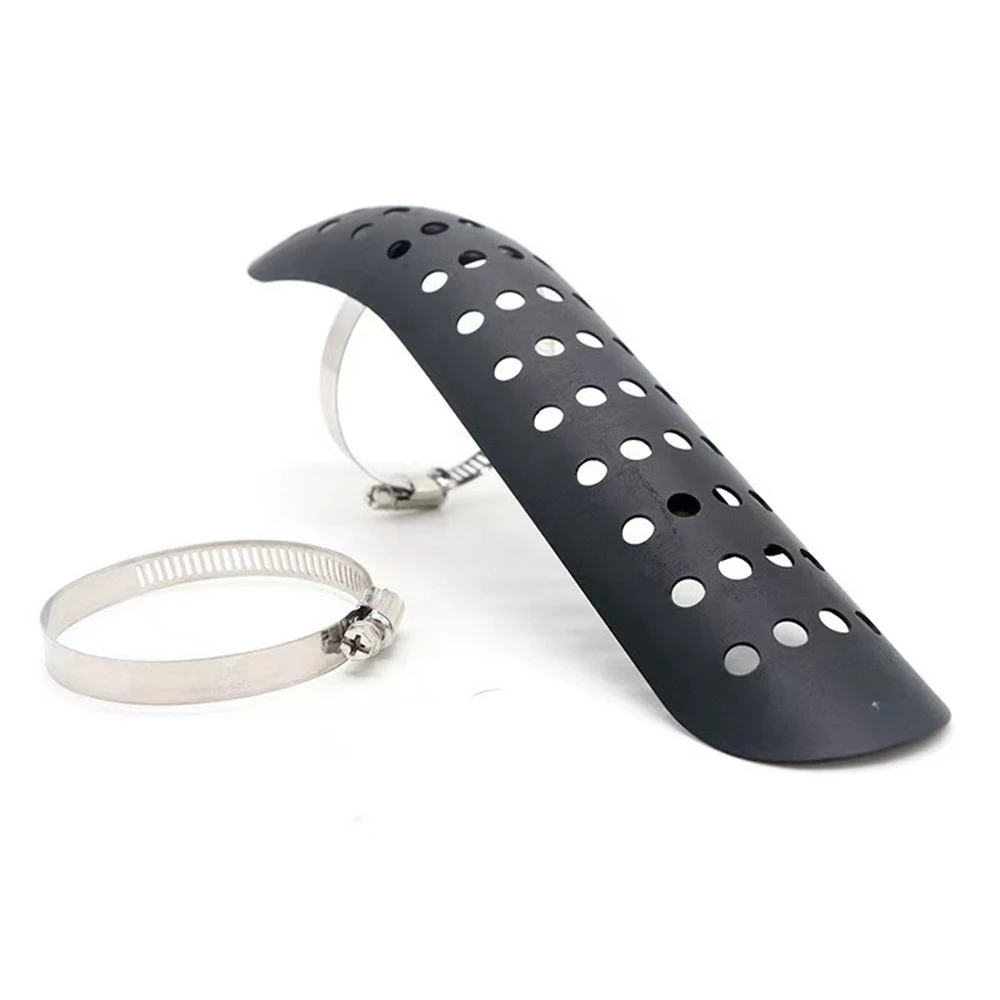 

Motorcycle Decorative Muffler Heat Shield for SYM Honda Yamaha Kawasaki KTM Loncin Haojue Black/Silver Modified Leg Protecter