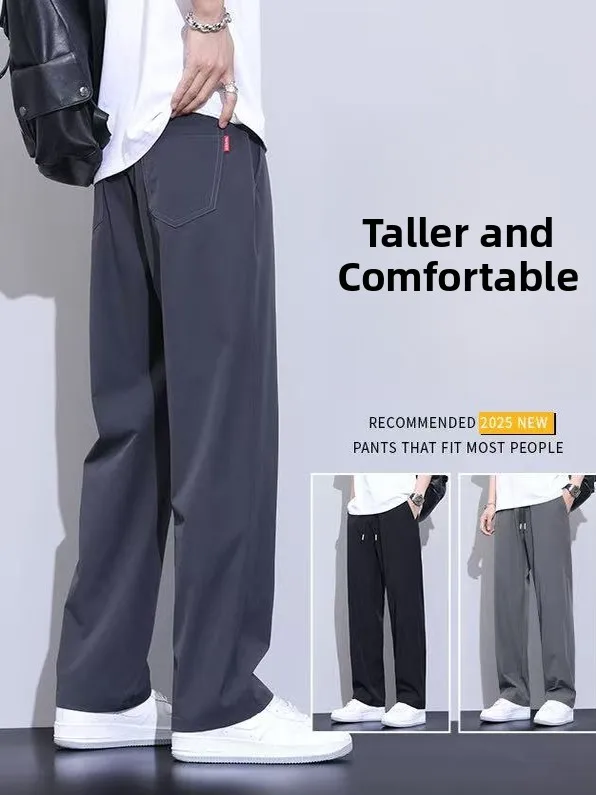 

Новые мужские повседневные брюки Spor, летние американские свободные тонкие прямые леггинсы из ледяного шелка, удобные дышащие леггинсы с эффектом похудения