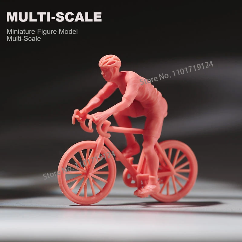 Miniatures 1/18 1/24 1/64 1/43 1/87 Racing Drivers Ride Bicycle Figure Diorama Street Scene Sand Table Prop Model Toy for Cars