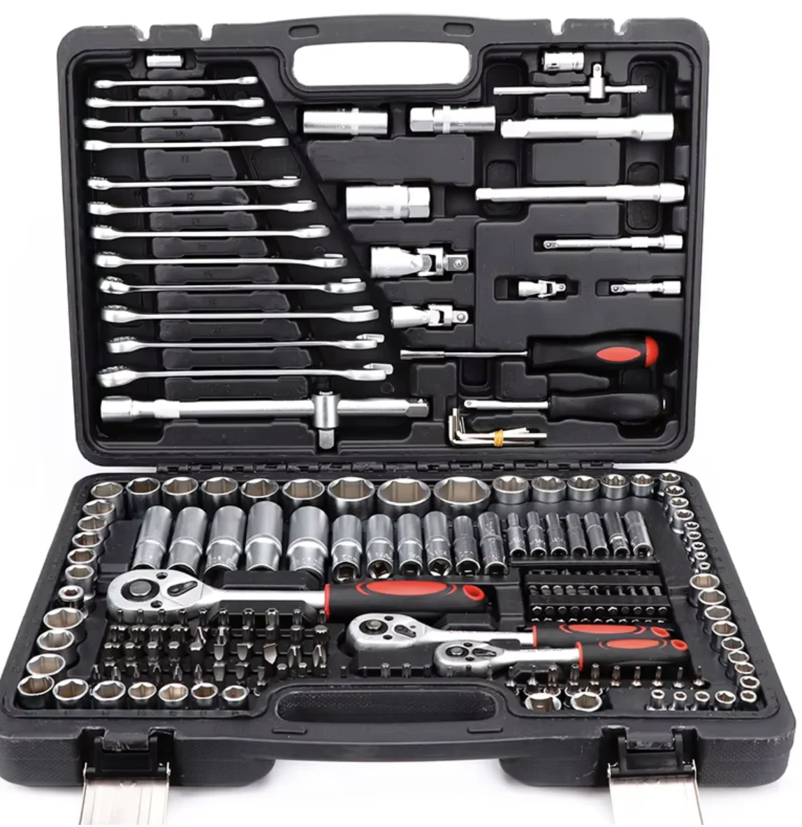 216 Профессиональный прочный стальной набор инструментов для механика, гаечный ключ с храповым механизмом, бытовой автомобильный чехол, отвертка