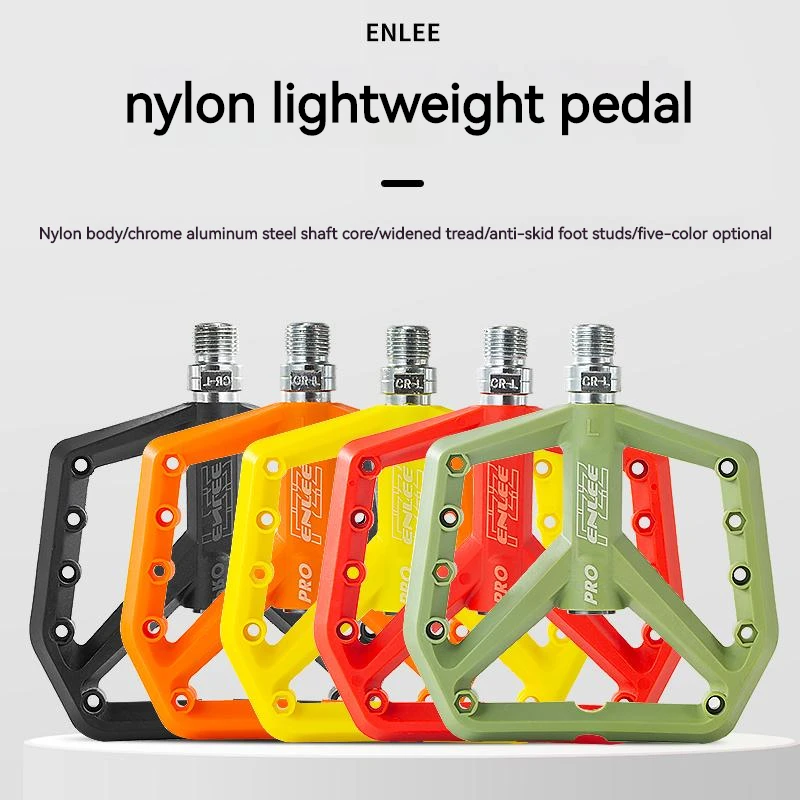 ENLEE Mountain Bike Ultra Light Nylon Pedal For Bicycle Pedal Widened Ultralight Seal Du Bearing Mtb Bicycle Pedals Accessories