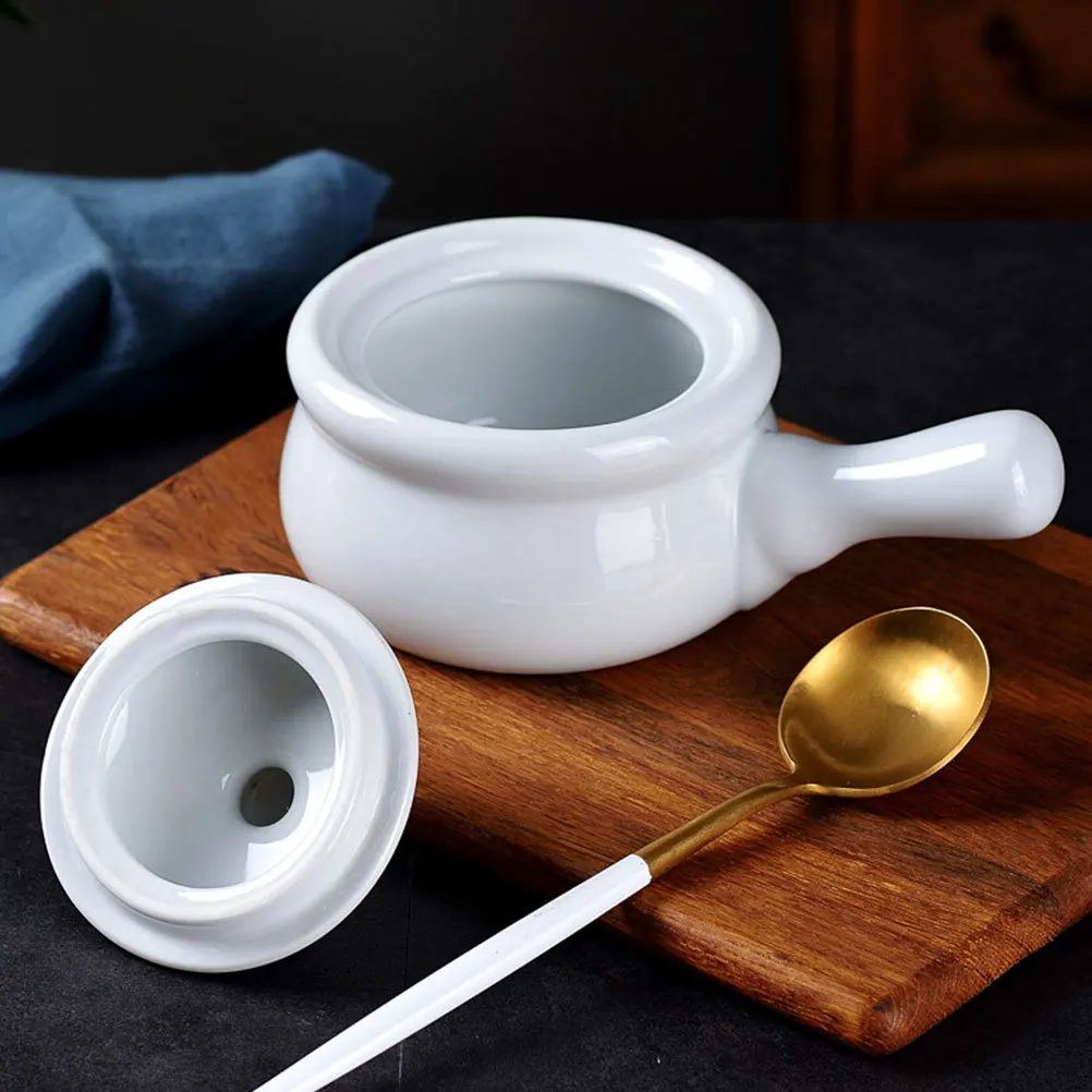 

Small Ceramic Multi-Functional Stew Pot Stockpot Cooking Pot Practical Lid Kitchen Stockpot Household Kitchenware