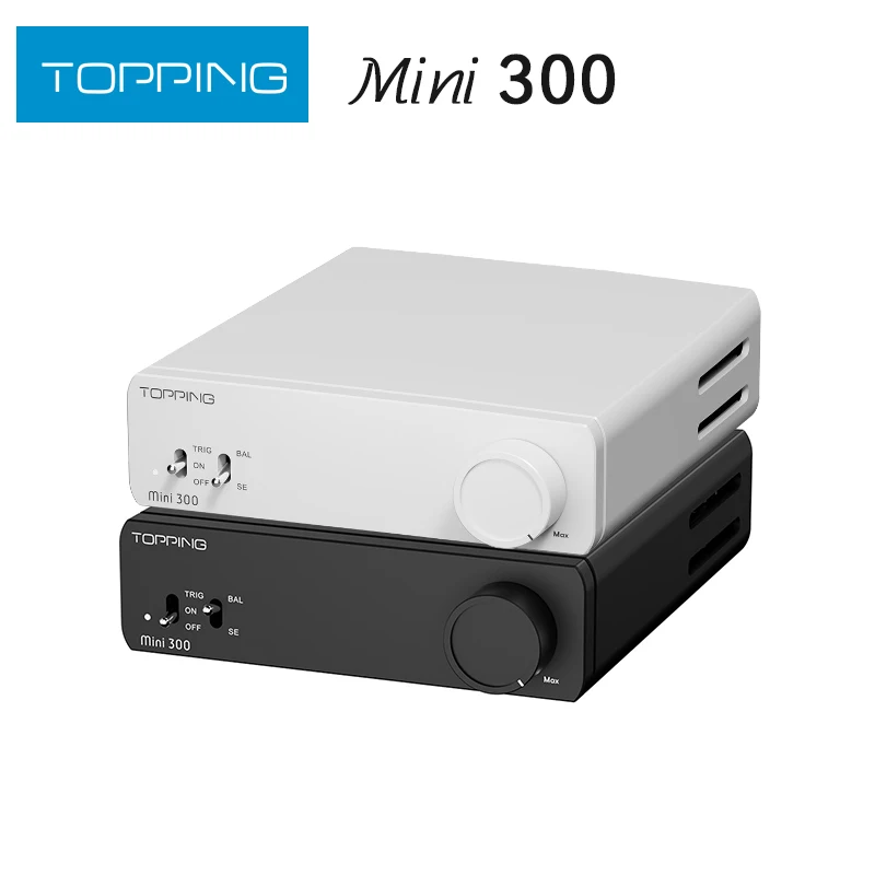 TOPPING Mini 300 Compact Desktop Power Amplifier 140W*2 TRS/RCA Input Fully Balanced Amplifier