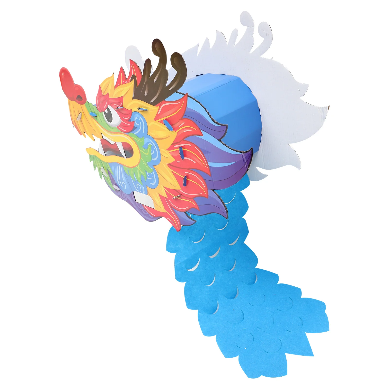 حرفة ورقية لرأس التنين يمكن ارتداؤها بنفسك للأطفال لتحسين الخيال والإبداع والتوعية الجماعية والقدرة اليدوية