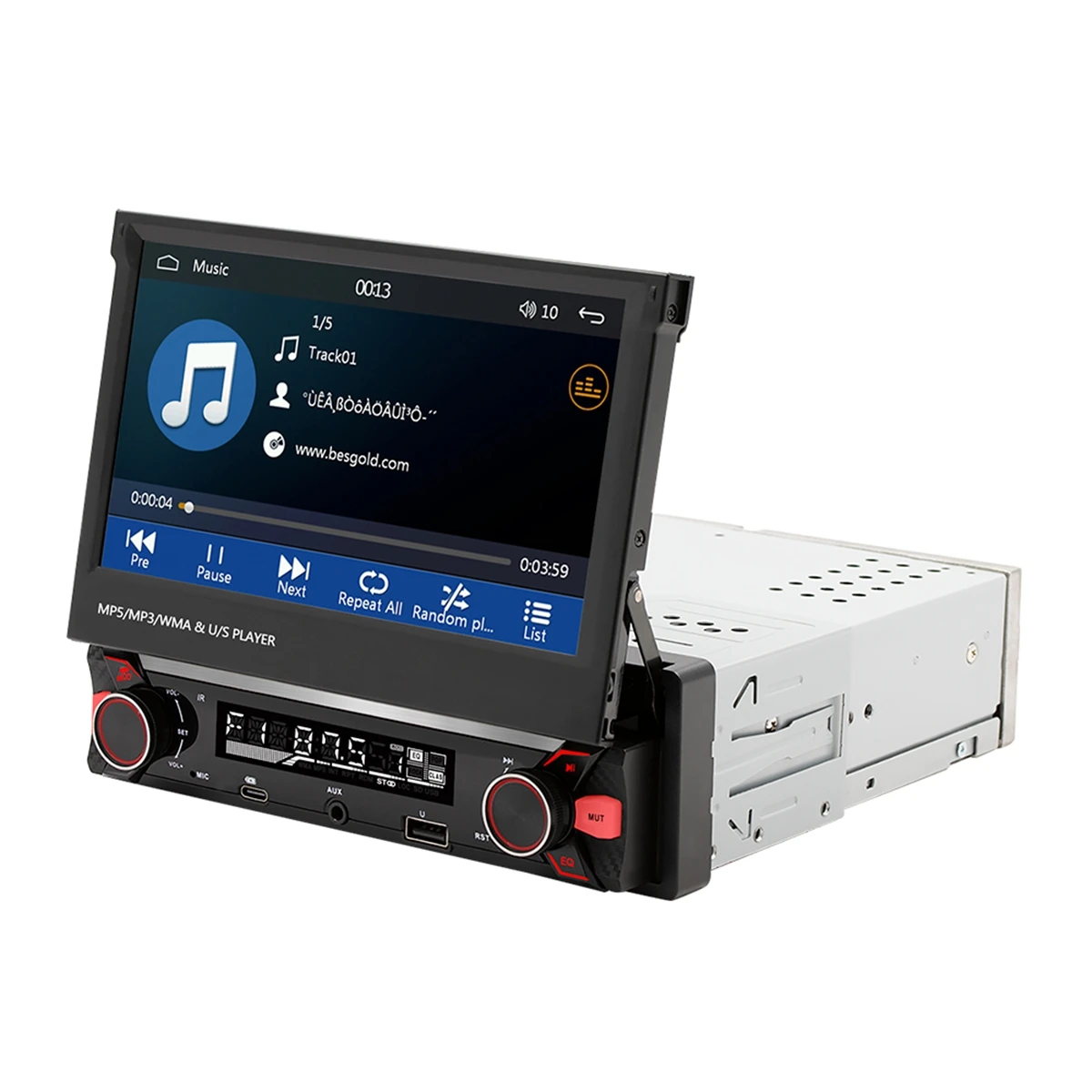 

7inch Car MP5 Player GPS Navigation Head Unit With Carplay Android Auto For Bluetooth 5.1WiFi Steering Wheel Control Radio