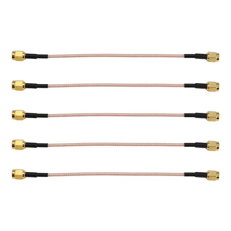 

5PCS SMA Male To SMA Male Plug Jack RF Connector Pigtail Extension Cable RG316 Coax Jumper Cable 15Cm