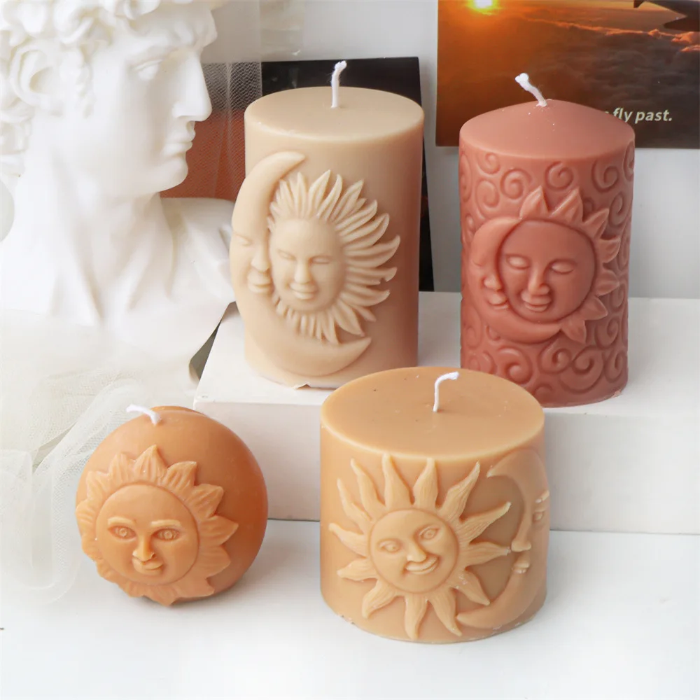 Star Moon Silicone Candle Mold for DIY Aromatherapy Candle Plaster Ornaments Soap Epoxy Resin Mould Handicrafts Making Tool