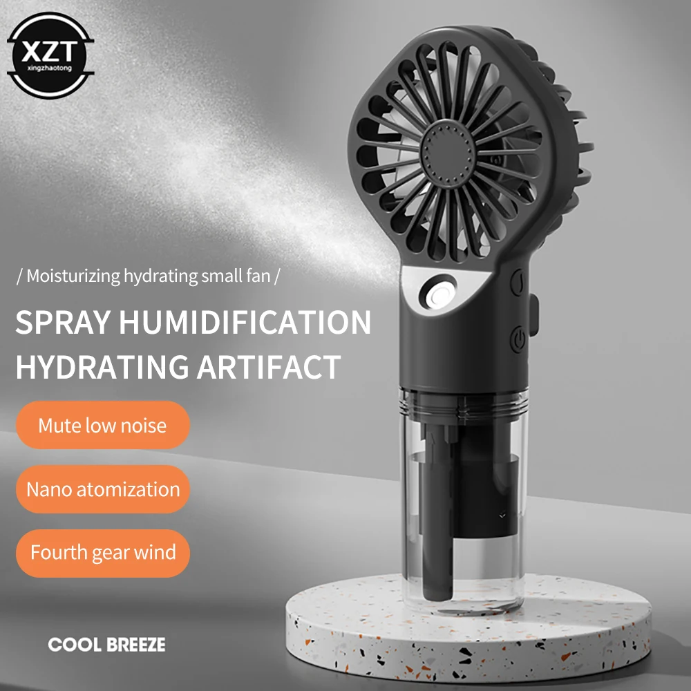 Portable Fan Allow Water Molecules To Diffuse Into The Air And Humidify The Air Nano Spray Hydrating Fan Rapid Cooling