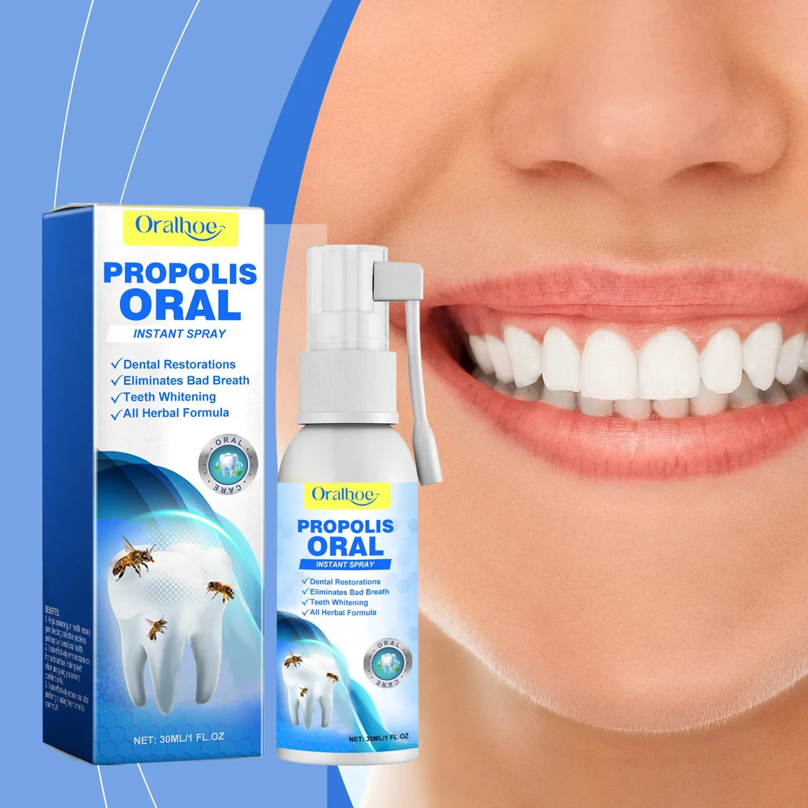 프로폴리스 Oral Care Spray Cleaning Teeth  Refreshing Breath Freshener Spray Mouth Sprays Buccal Haleine for Bad Breath